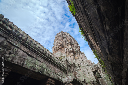 Bayon temple Cambodia with sky