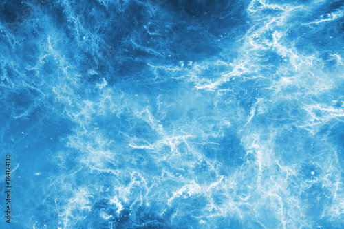 Fototapeta Naklejka Na Ścianę i Meble -  Abstract marble texture. Fractal background in blue and white colors. Fantasy digital art. 3D rendering.