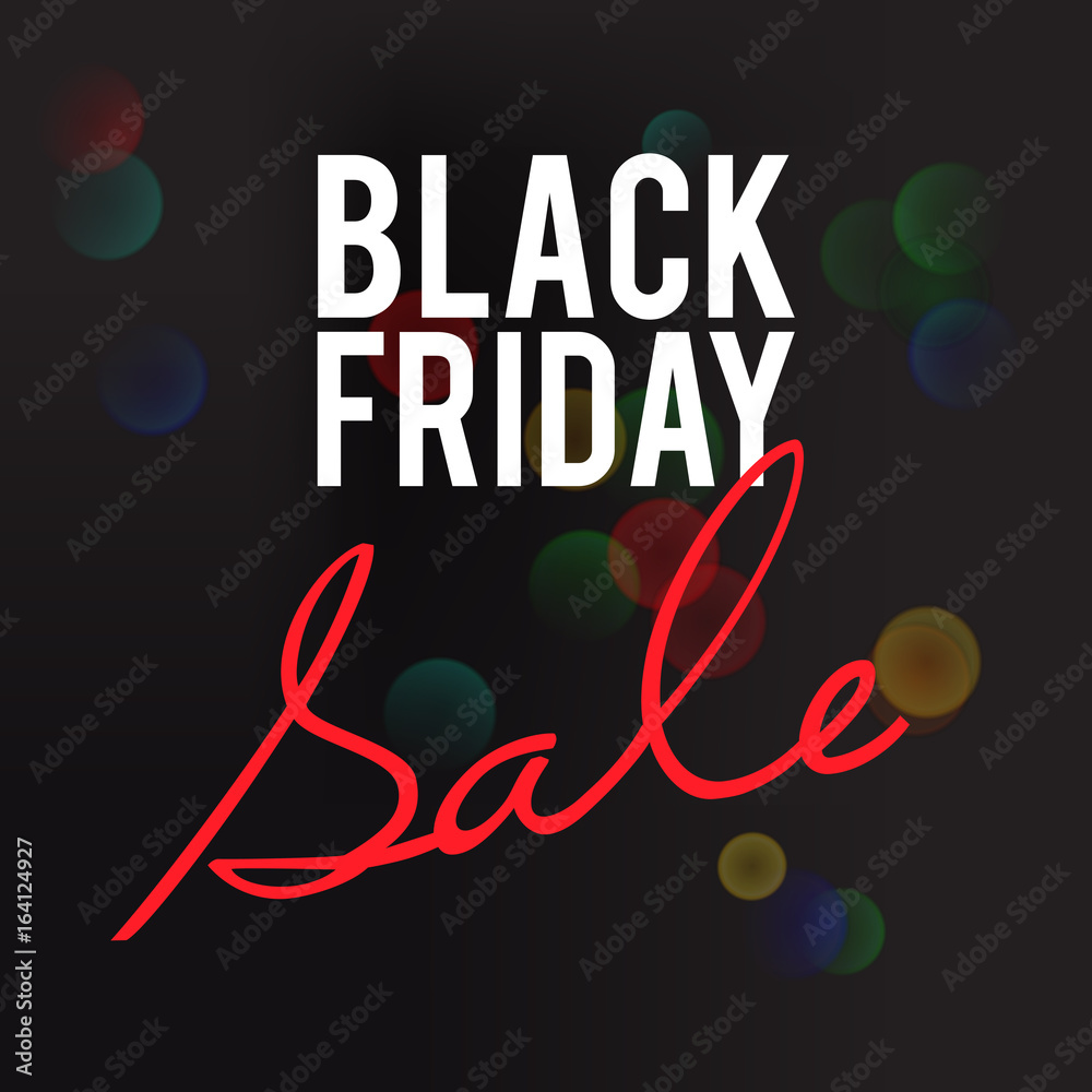 Black Friday Sale banner. Great bright background for your offers, promotional posters, advertising shopping flyers and discount banners. speech bubble