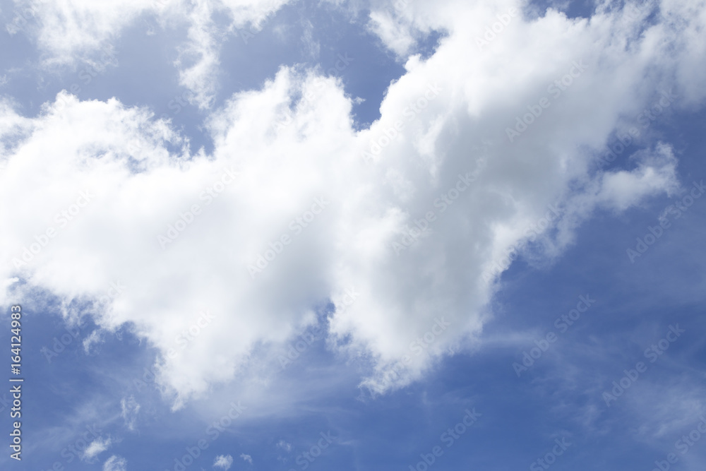 Obraz premium Blue sky with beautiful clouds.