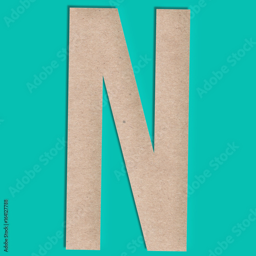 Paper Cut Capital N Letter