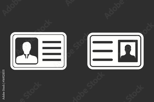 Identification card - vector icon.