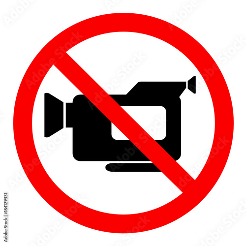 znak zakaz filmowania
