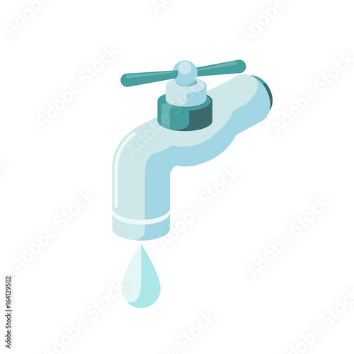 Obraz na plátně Water tap isometric vector illustration