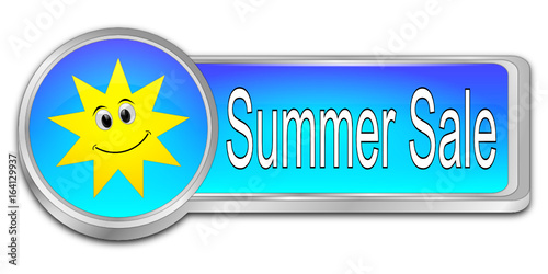 Summer Sale Button - 3D illustration