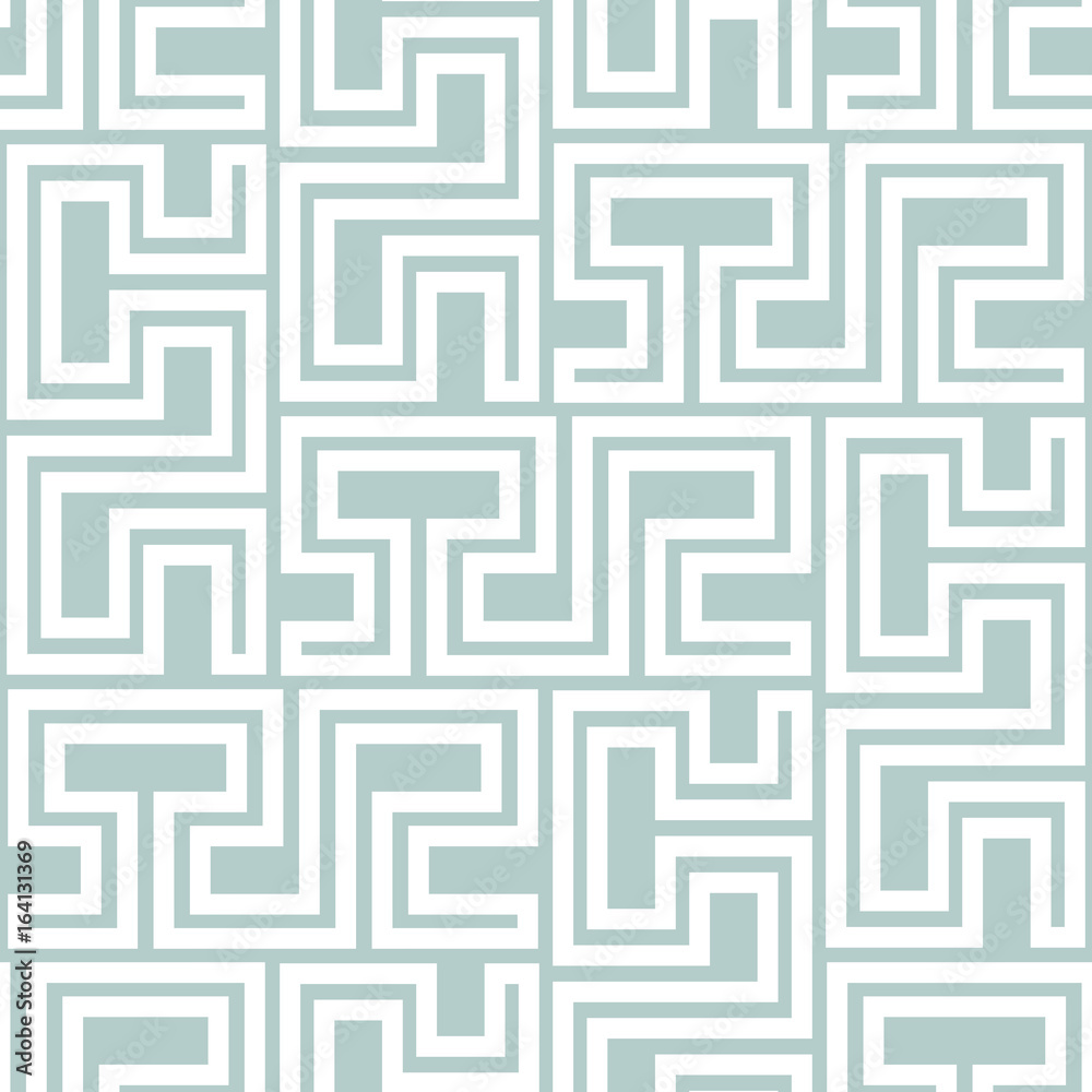 Seamless light blue and white background for your designs. Modern ornament. Geometric abstract pattern