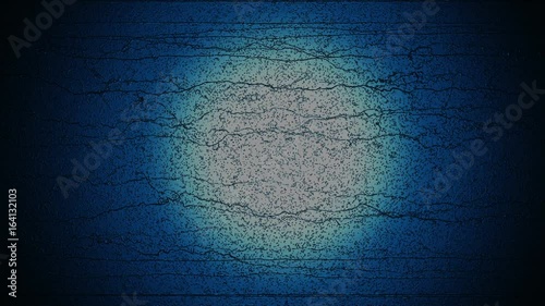 A computer generated animation of a black wall with scratches and indents together with flashing and flickering colored lights