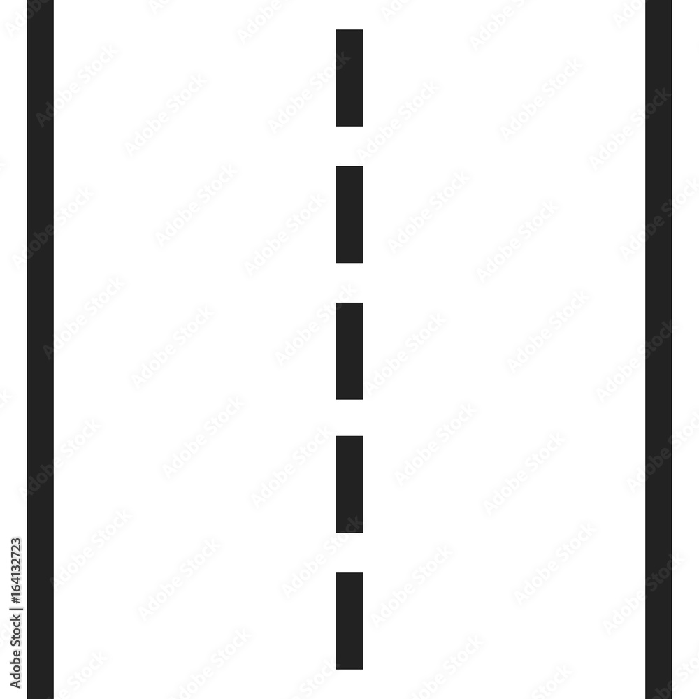 Straight road with white markings vector illustration. Highway road ...