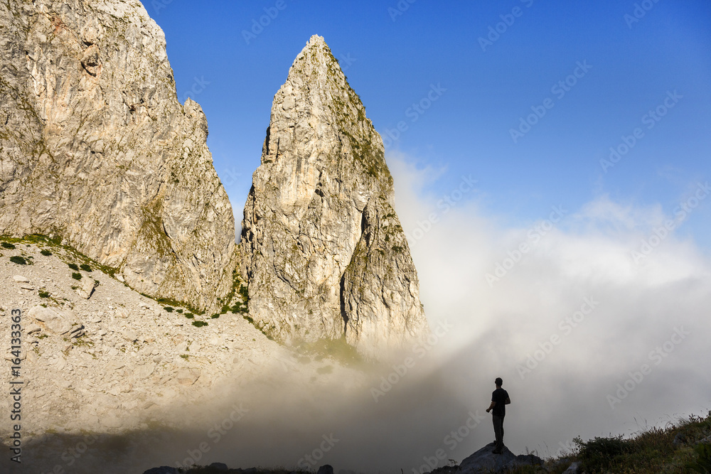 Fototapeta premium cliff wall in Prokletije Mountains, Montenegro