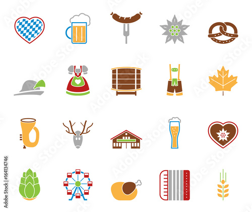 Oktoberfest - Iconset in Farbe