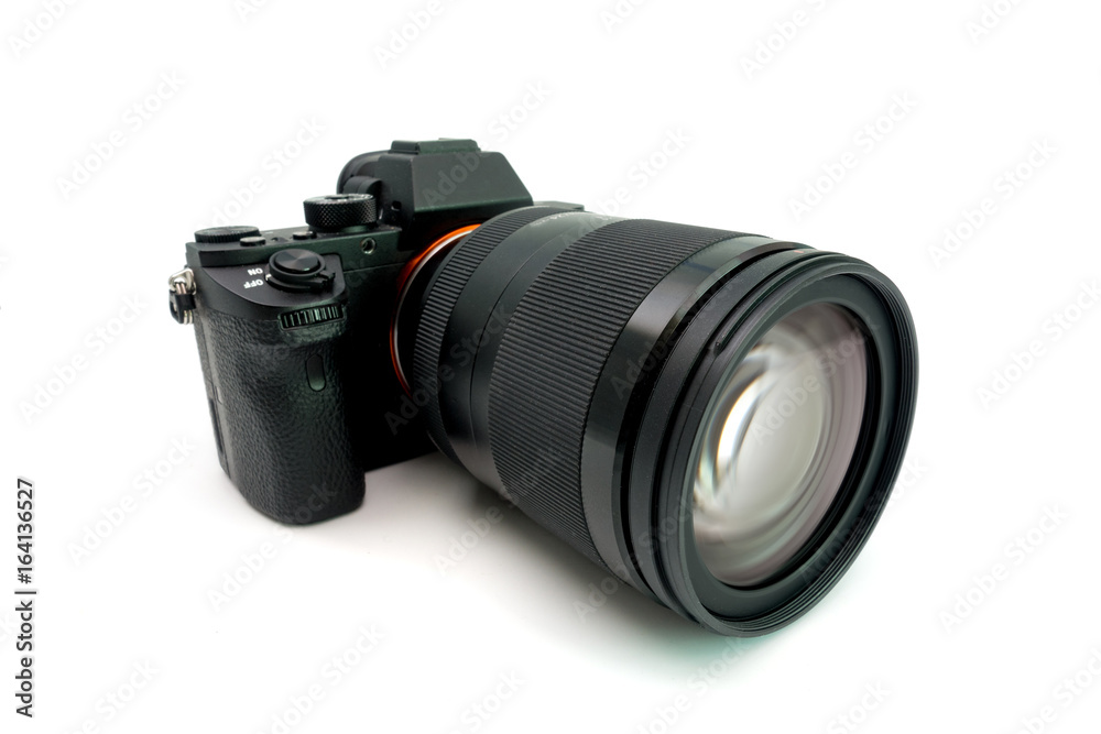 digital mirrorless photo camera with zoom lenses digital mirrorless photo camera with zoom lenses