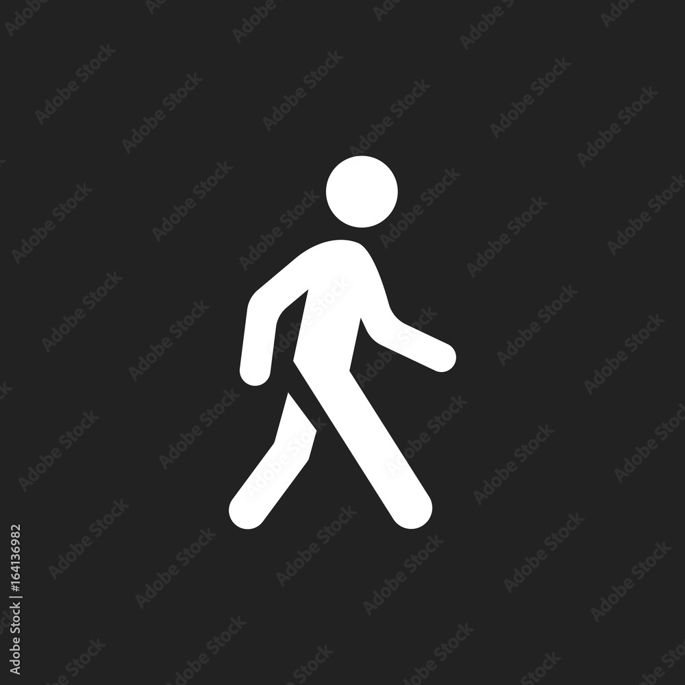 Walking man vector icon. People walk sign illustration. Walking man vector icon. People walk sign illustration.