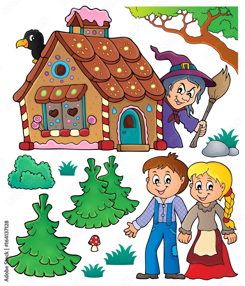 Hansel and Gretel theme set 1 Stock Vector | Adobe Stock