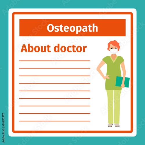 Medical notes about osteopath
