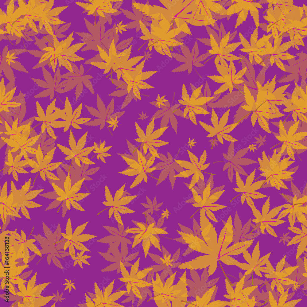 Seamless repeating pattern of leaves Seamless repeating pattern of leaves