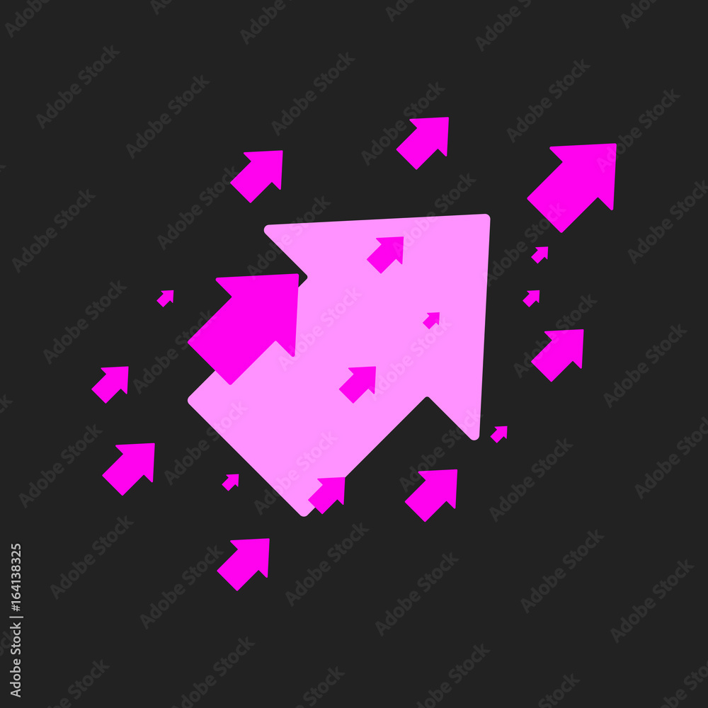 Arrow up vector icon. Forward arrow sign illustration. Business concept. Arrow up vector icon. Forward arrow sign illustration. Business concept.