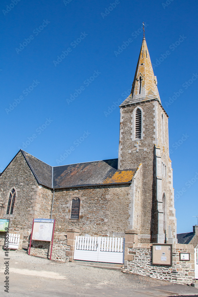 Fototapeta premium Eglise Notre Dame de Ardevon, Manche, france