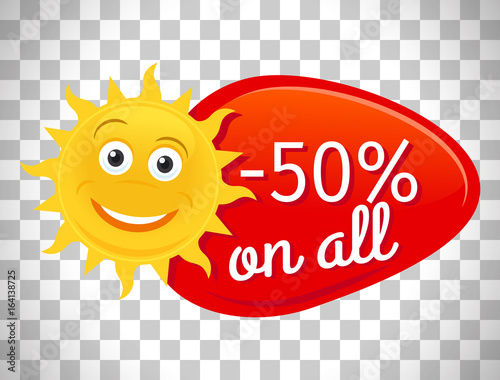 Summer sale label half price