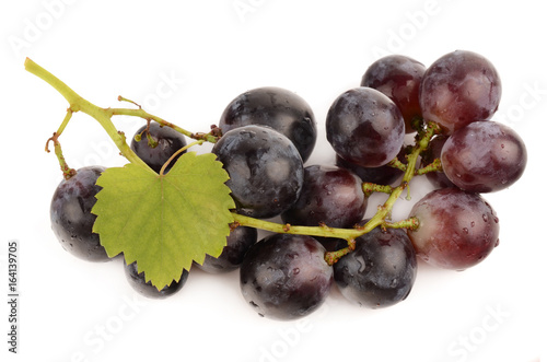 Juicy Grapes on white background