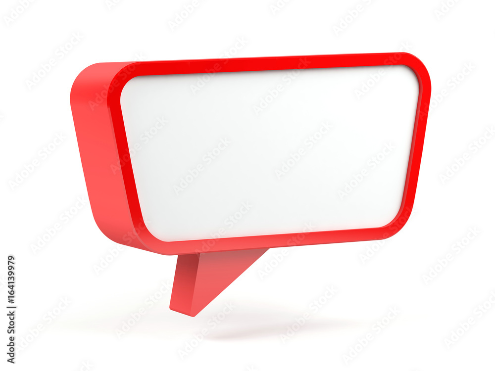 Naklejka premium Speech bubble. 3d rendered illustration