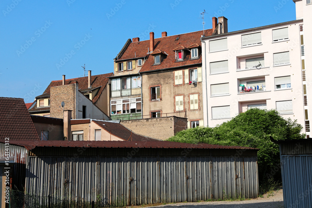 residential neighbourhood in French city Strasbourg residential neighbourhood in French city Strasbourg