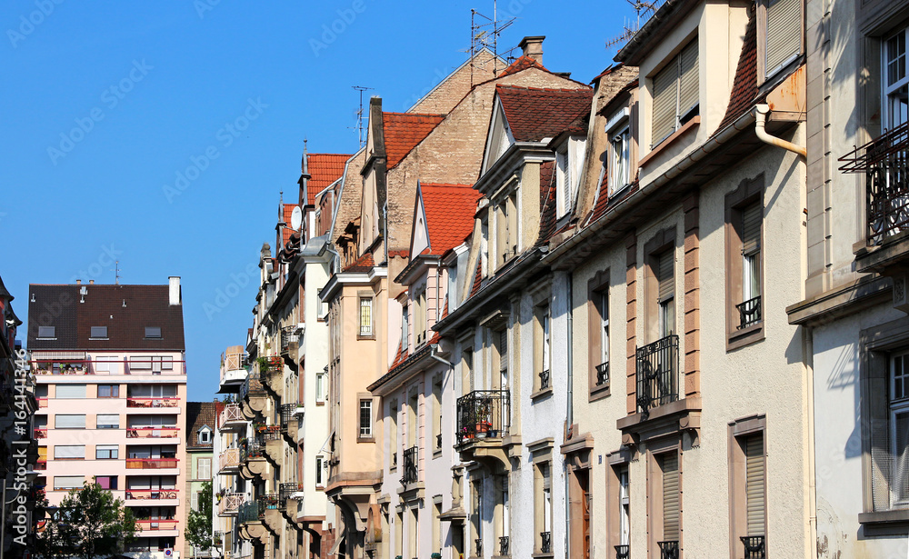 residential neighbourhood in French city Strasbourg