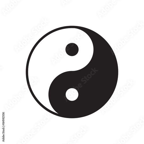 yin and yang symbol, isolated vector 