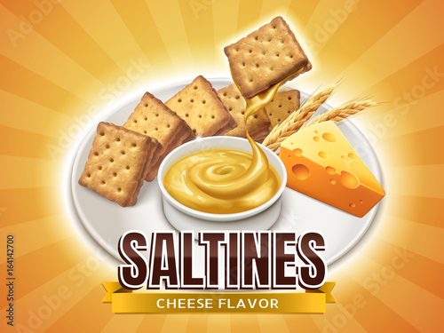 Cheese flavor saltines