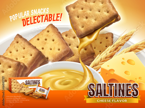 Cheese filling saltines ad