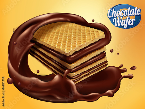 Chocolate wafer design element