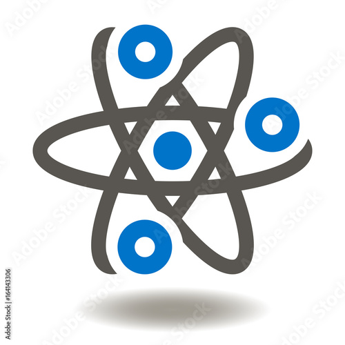Atom vector Icon. Science, research, education illustration.