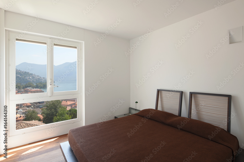Fototapeta premium Luxury bedroom and beautiful view