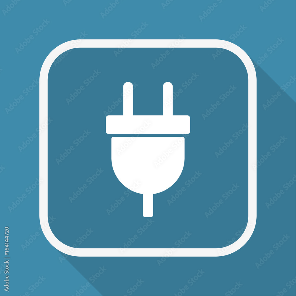 App Button mit Schatten - Stecker - Strom App Button mit Schatten - Stecker - Strom