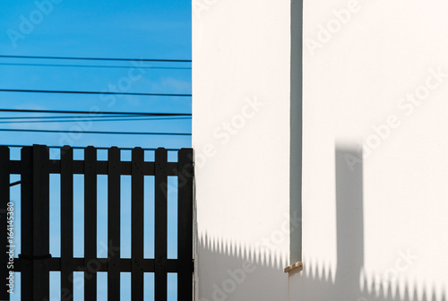 Architectural fragments. Fisherman's village Costa Nova. Aveiro. Portugal.