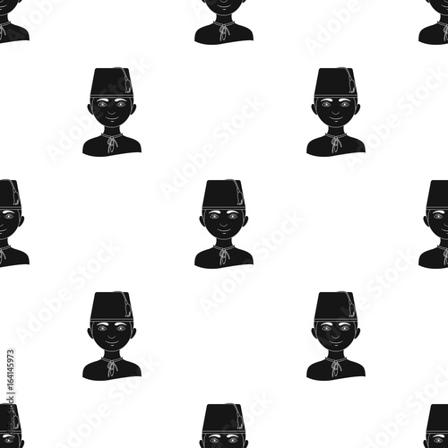 Turk..Human race single icon in black style vector symbol stock illustration web.