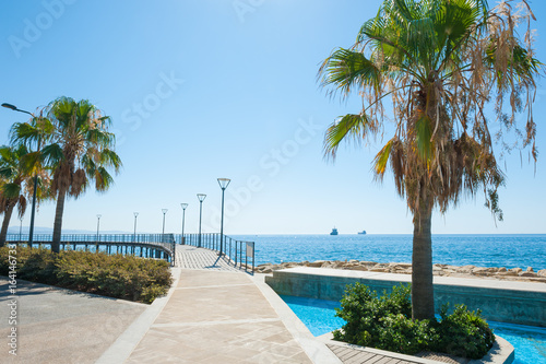 Promenade and sea view in Limassol, Cyprus