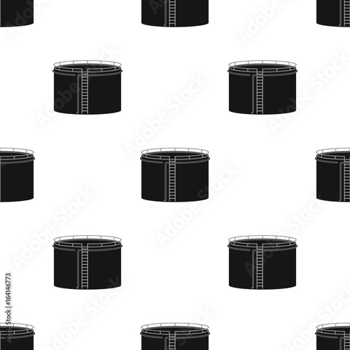 Oil storage tank.Oil single icon in black style vector symbol stock illustration web. photo