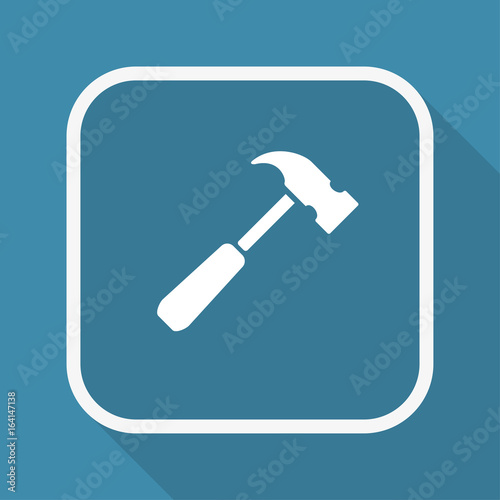App Button mit Schatten - Hammer - Reparatur