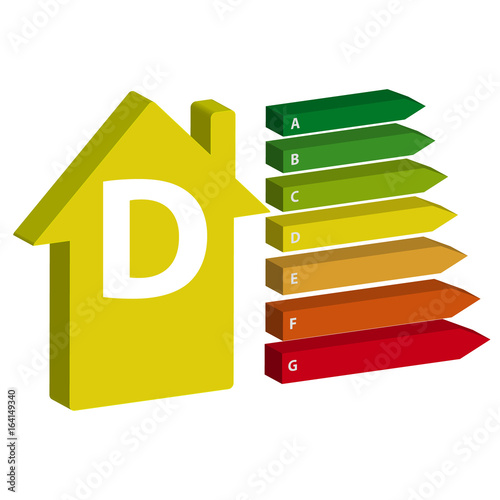 Energy efficience label isolated on white background. Vector illustartion.