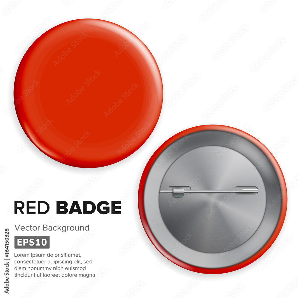 Blank Red Badge Vector. Realistic Illustration. Shiny Empty Circle Button Badge Isolated. Blank Red Badge Vector. Realistic Illustration. Shiny Empty Circle Button Badge Isolated.
