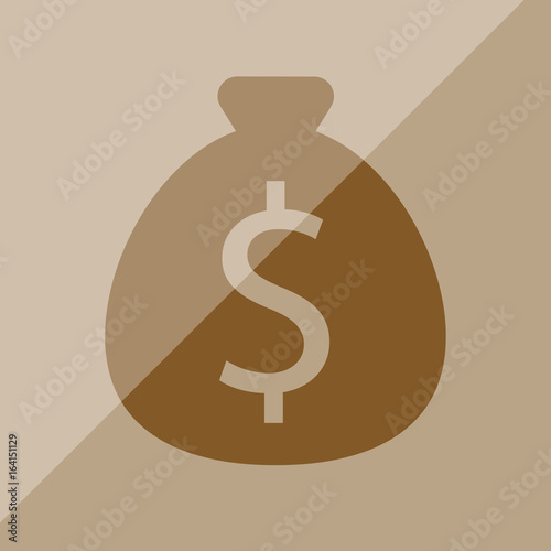 Button Geldsack Dollar