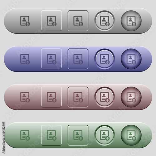 Contact voice calling icons on horizontal menu bars