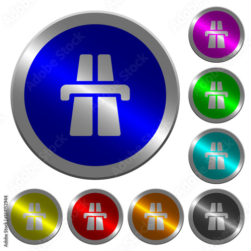 Highway luminous coin-like round color buttons