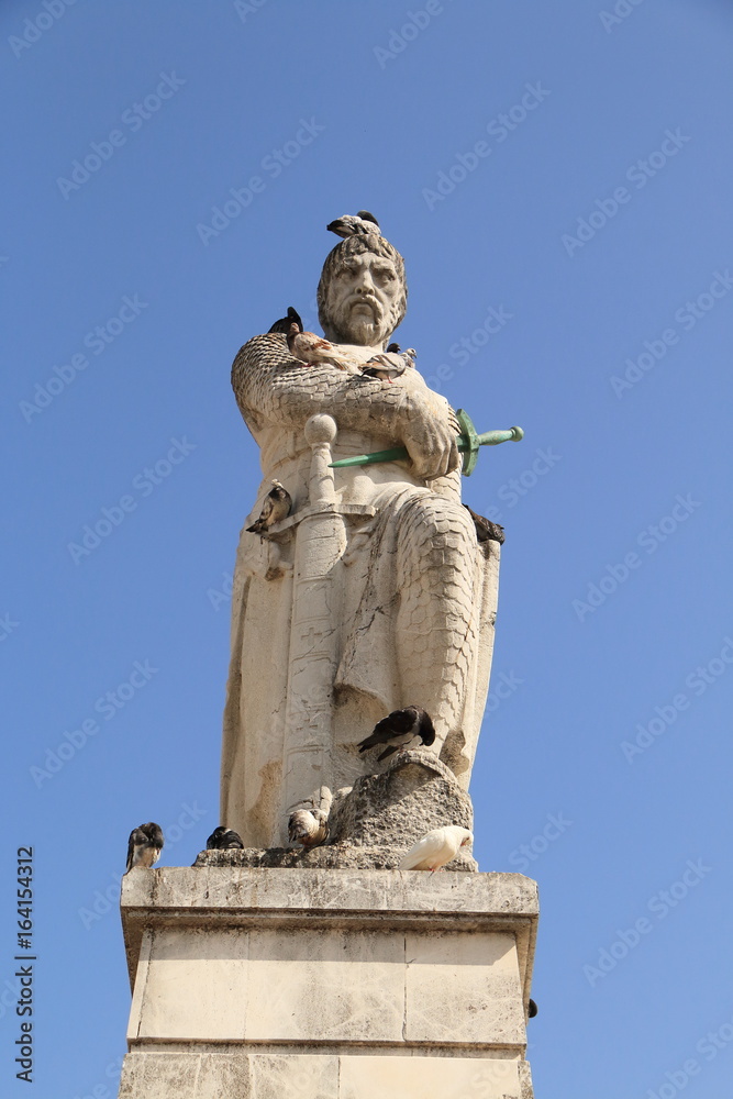 Monument to Guzman El Bueno in Tarifa, Spain