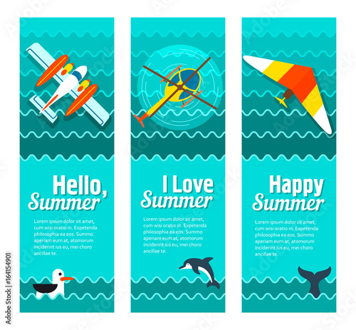 Travel and vacation vector banners