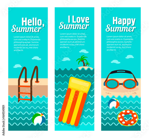 Travel and vacation vector banners