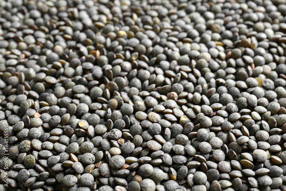 Black lentils background Black lentils background