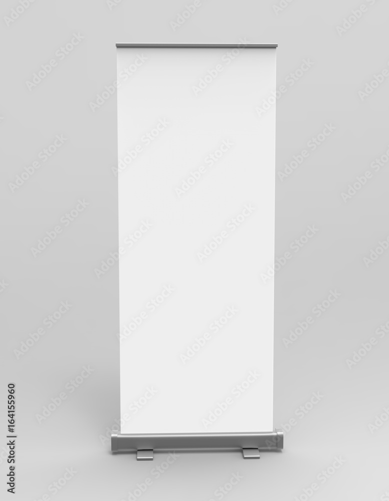 White blank empty high resolution Business Roll Up and Standee Banner display mock up Template for your Design Presentation. 3d render illustration. White blank empty high resolution Business Roll Up and Standee Banner display mock up Template for your Design Presentation. 3d render illustration.