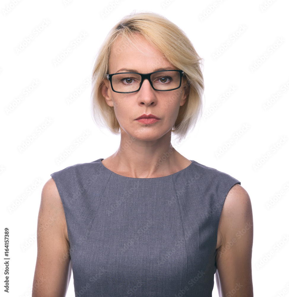 mid age business woman in glasses