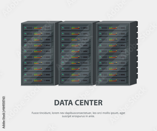 Data center concept. Network server.